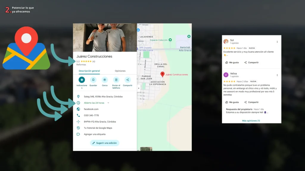 SEO y Marketing Digital - categorias que usamos en maps alta gracia - ficha maps